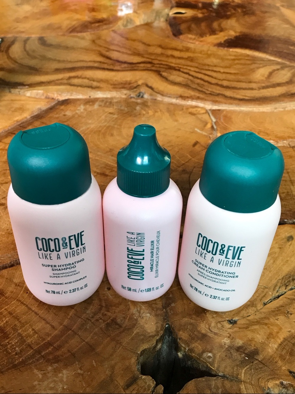 Coco & Eve Kids Hydrating Hair Trio - Pink with Teal Caps